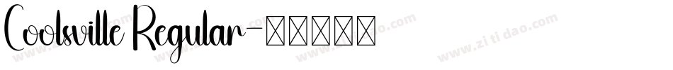 Coolsville Regular字体转换